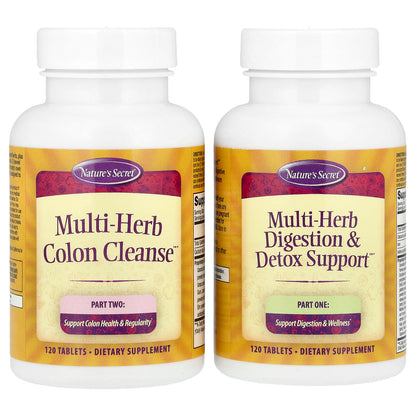 Nature's Secret, Ultimate Cleanse®, 2 Part Total-Body Program, 2 Bottles, 120 Tablets Each