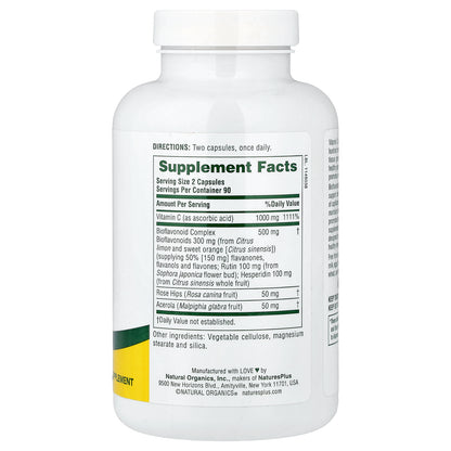 NaturesPlus, Super C Complex, 180 Capsules