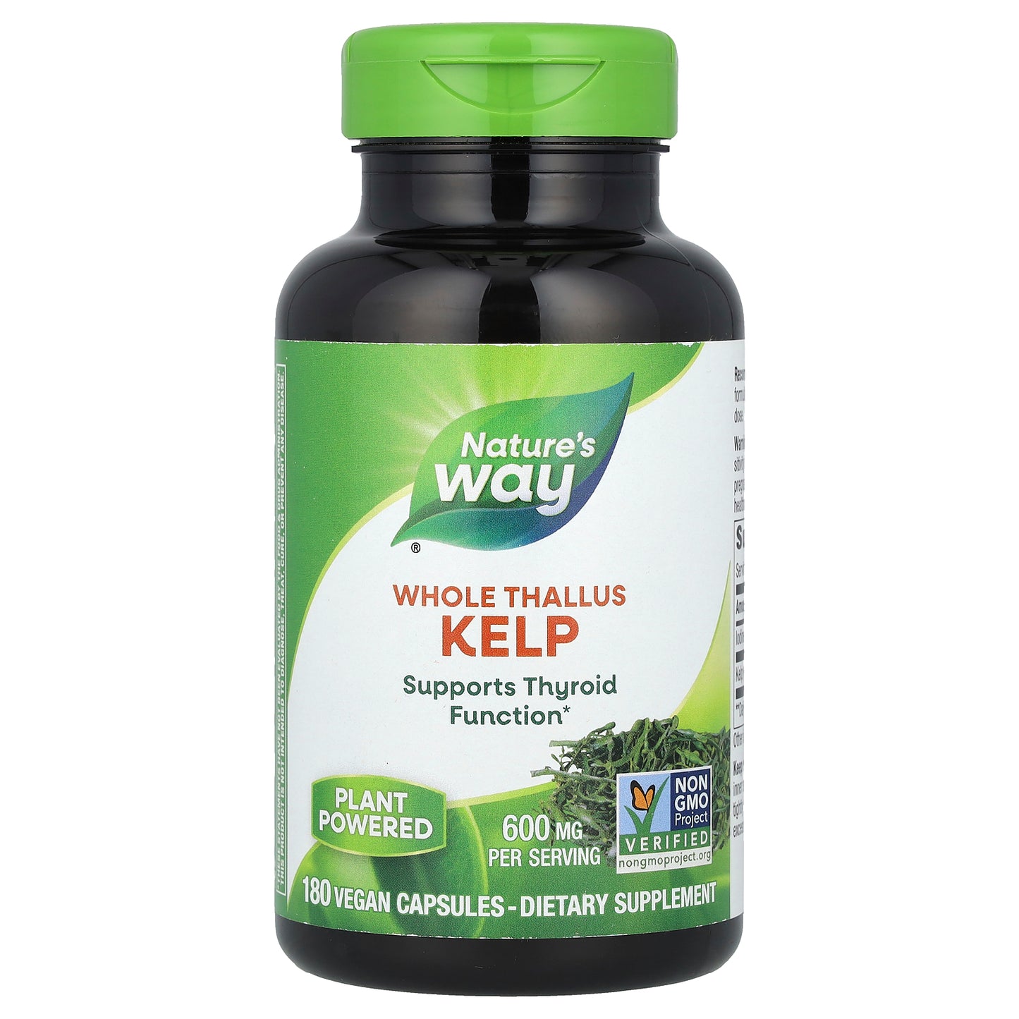 Nature's Way, Kelp, Whole Thallus, 600 mg, 180 Vegan Capsules