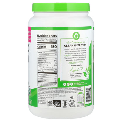 Orgain, Organic Protein™ Powder, Plant Based, Vanilla Bean, 2.03 lb (920 g)