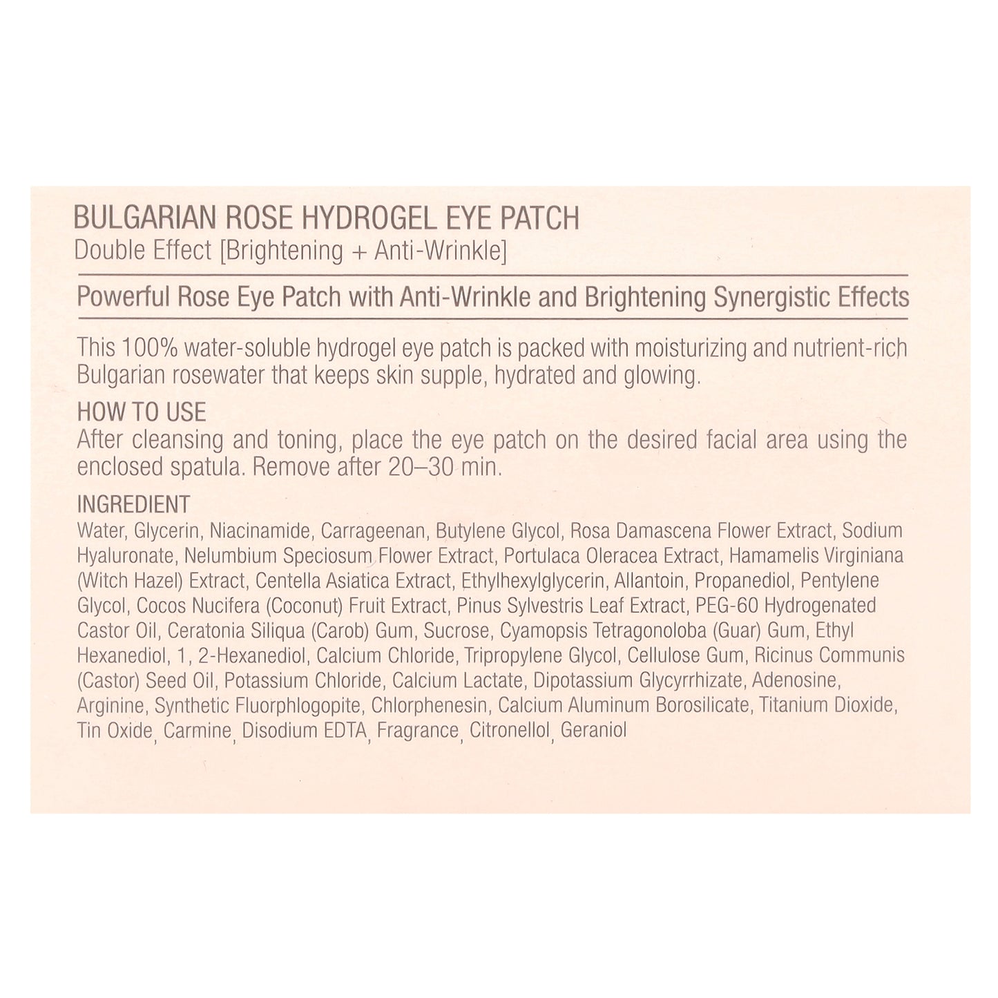 Heimish, Hydrogel Eye Patch, Bulgarian Rose Water, 60 Patches