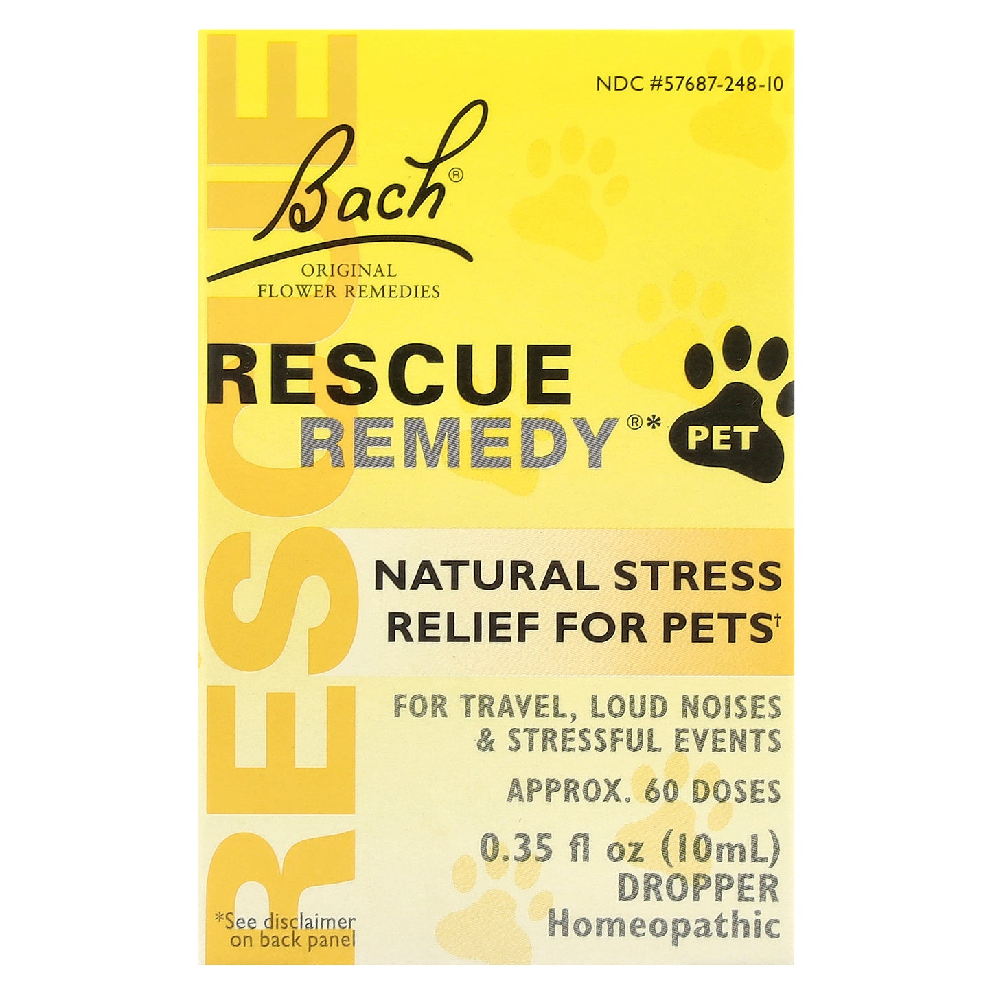 Bach, Rescue Remedy® Pet, Natural Stress Relief For Pets, 0.35 fl oz (10 ml)