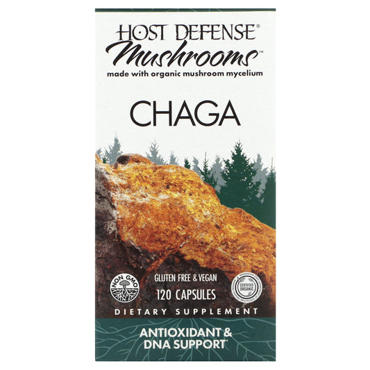 Host Defense, Mushrooms, Chaga, 1 g, 120  Capsules