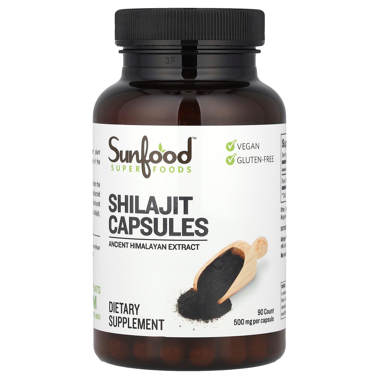 Sunfood, Shilajit, 500 mg, 90 Capsules
