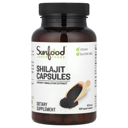 Sunfood, Shilajit, 500 mg, 90 Capsules