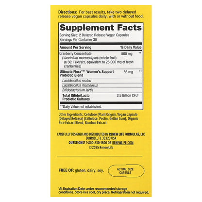 Renew Life, Ultimate Flora™, Vaginal & Urinary Complete, 60 Delayed Release Vegan Capsules