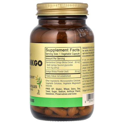 Solgar, Super Ginkgo, 120 Vegetable Capsules