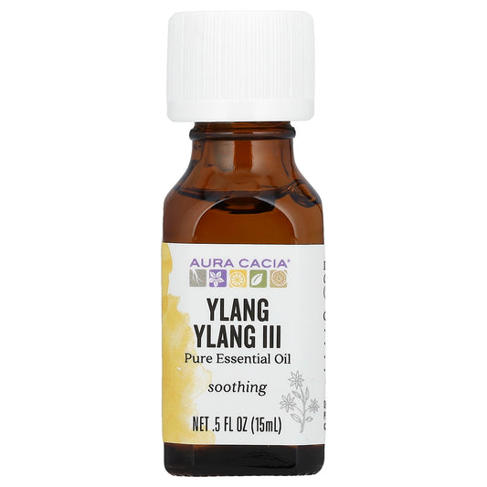 Aura Cacia, Pure Essential Oil, Ylang Ylang III, 0.5 fl oz (15 ml)