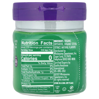 Wholesome Sweeteners, Organic Stevia, 6 oz (170 g)