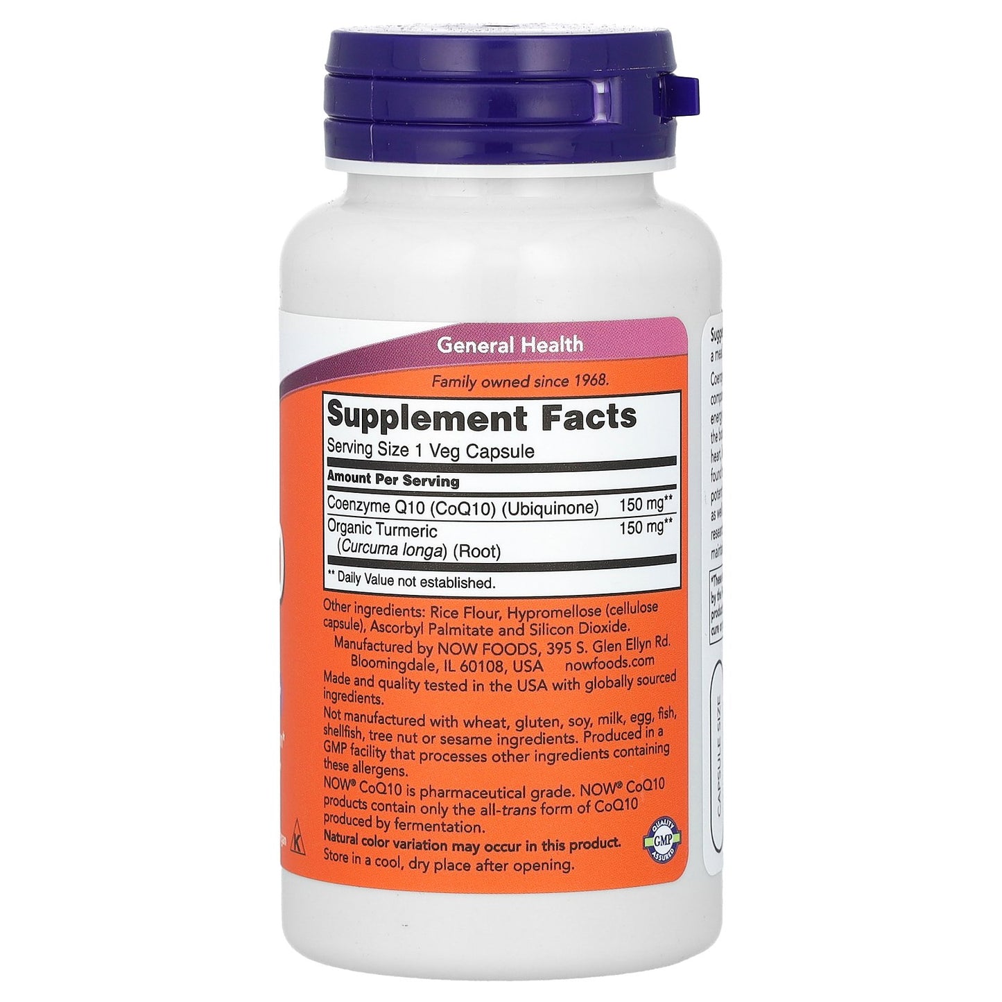 NOW Foods, CoQ10, 150 mg, 100 Veg Capsules