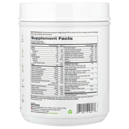 VeganSmart, All-In-One Nutritional Shake, Chocolate, 1.51 lb (690 g)