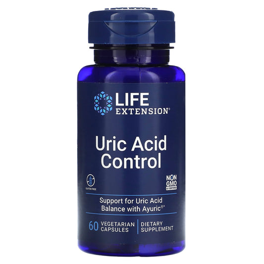 Life Extension, Uric Acid Control, 500 mg, 60 Vegetarian Capsules