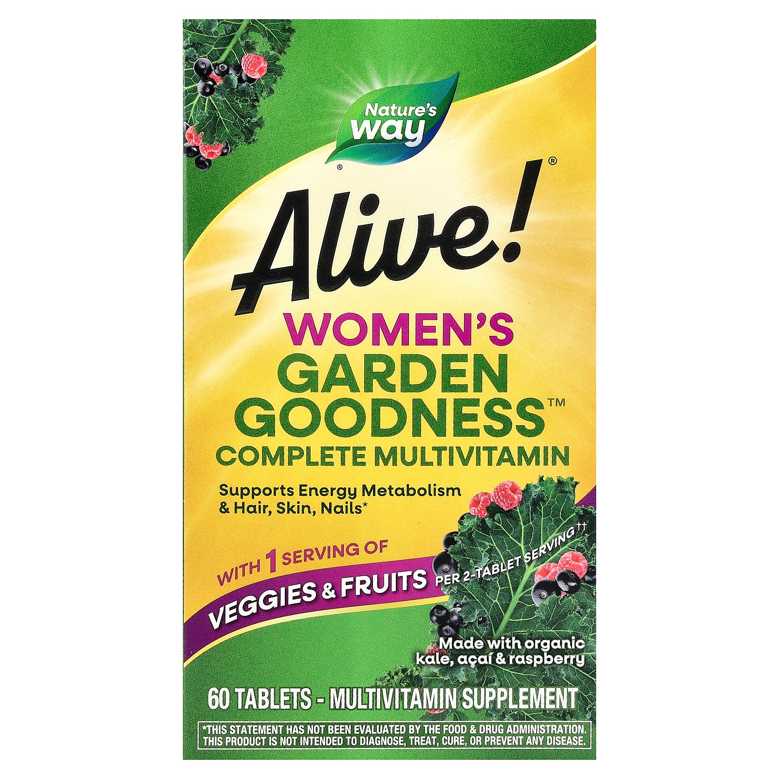 Nature's Way, Alive!® Women's Garden Goodness™ Complete Multivitamin, 60 Tablets