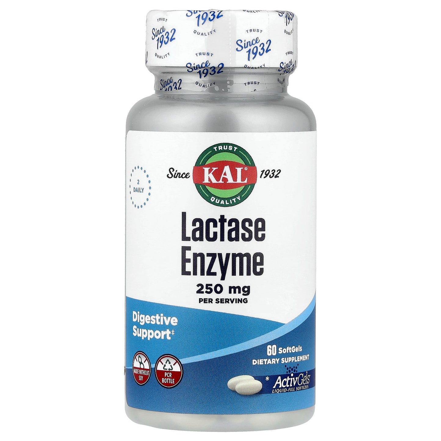 KAL, Lactase Enzyme, 60 Softgels (125 mg per Softgel)
