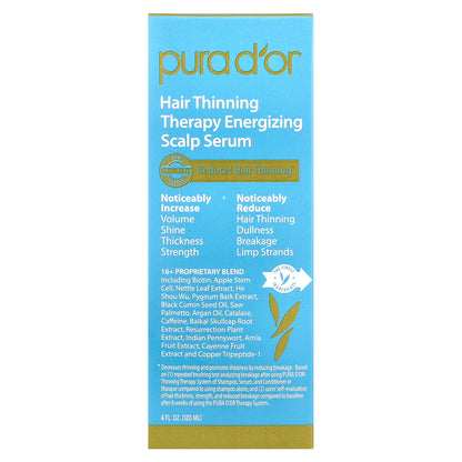 Pura D'or, Hair Thinning Therapy Energizing Scalp Serum, 4 fl oz (120 ml)