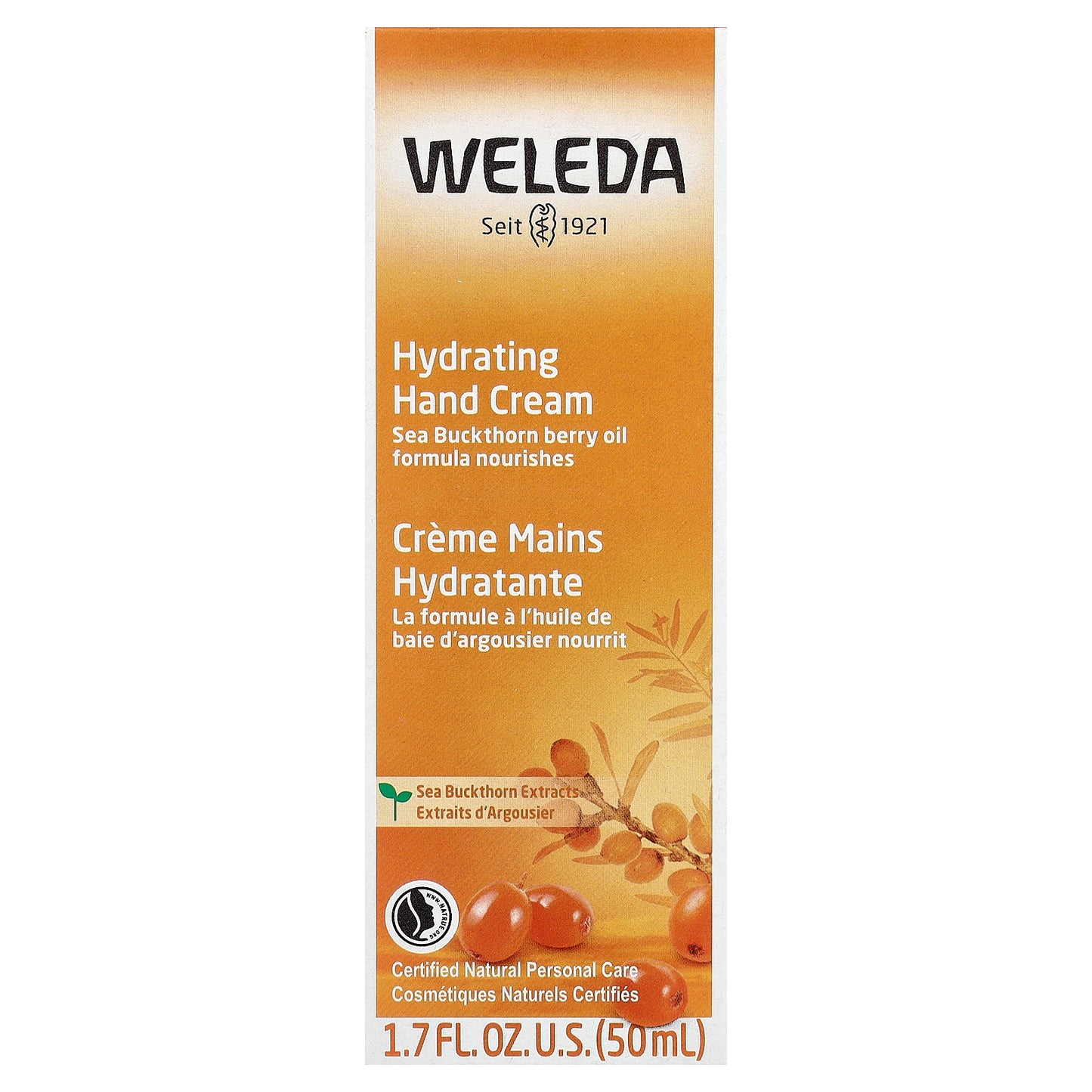 Weleda, Hydrating Hand Cream, Sea Buckthorn Extracts, 1.7 fl oz (50 ml)
