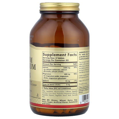 Solgar, Calcium Magnesium Plus Boron, 250 Tablets