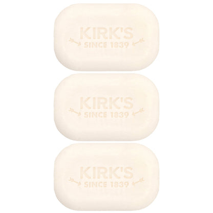 Kirk's, 100% Premium Coconut Oil Castile Bar Soap, Original Fresh, 3 Bars, 4 oz (113 g) Each