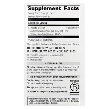 Metagenics, UltraFlora®, Baby Probiotic, 0.19 fl oz (5.65 ml)