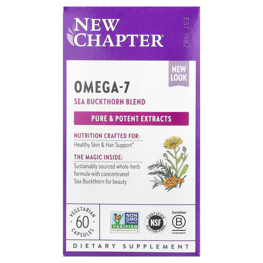 New Chapter, Omega-7 Sea Buckthorn Blend, 60 Vegetarian Capsules