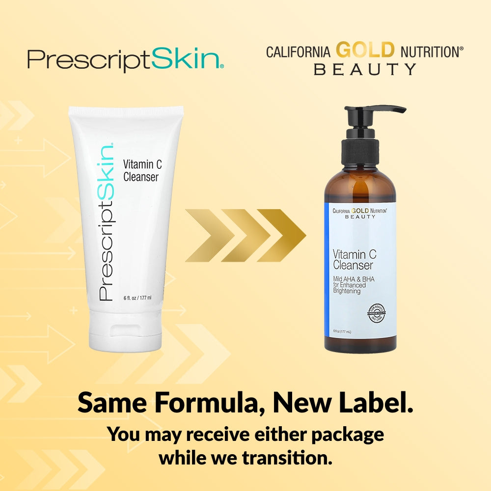 California Gold Nutrition, Vitamin C Cleanser, Enhanced Brightening Gel Cleanser, 6 fl oz (177 ml)