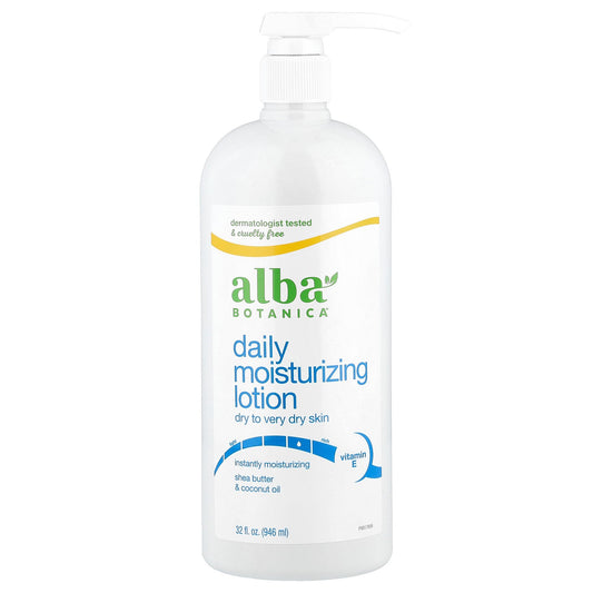 Alba Botanica, Daily Moisturizing Lotion, Dry to Very Dry Skin , 32 fl oz (946 ml)