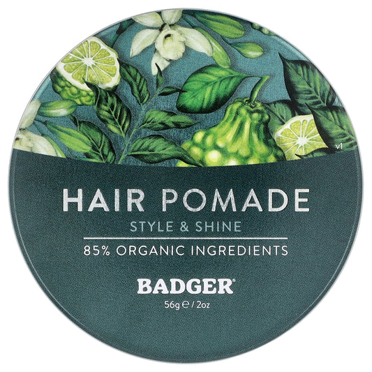 Badger, Hair Pomade, For All Hair, Vanilla & Bergamot, 2 oz (56 g)