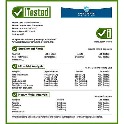 Lake Avenue Nutrition, Noni Fruit Powder, 360 Veggie Capsules