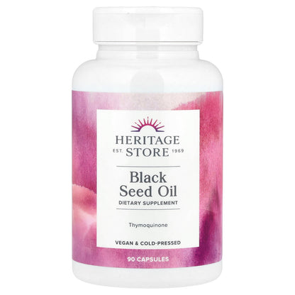 Heritage Store, Black Seed Oil, 90 Capsules (650 mg per Capsule)