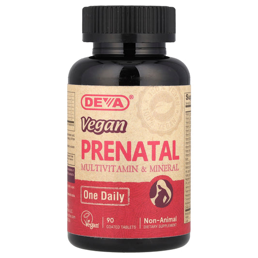 Deva, Vegan Prenatal Multivitamin & Mineral, One Daily, 90 Coated Tablets