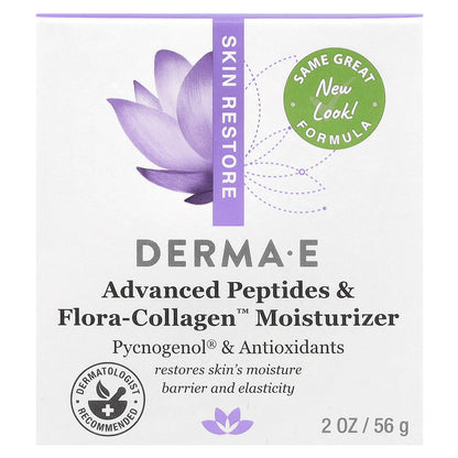 DERMA E, Advanced Peptides & Flora-Collagen™ Moisturizer, 2 oz (56 g)