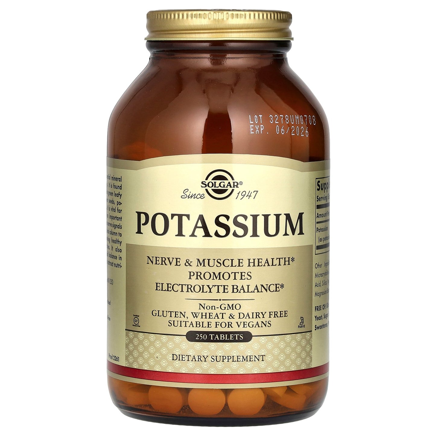 Solgar, Potassium, 250 Tablets (99 mg per Tablet)