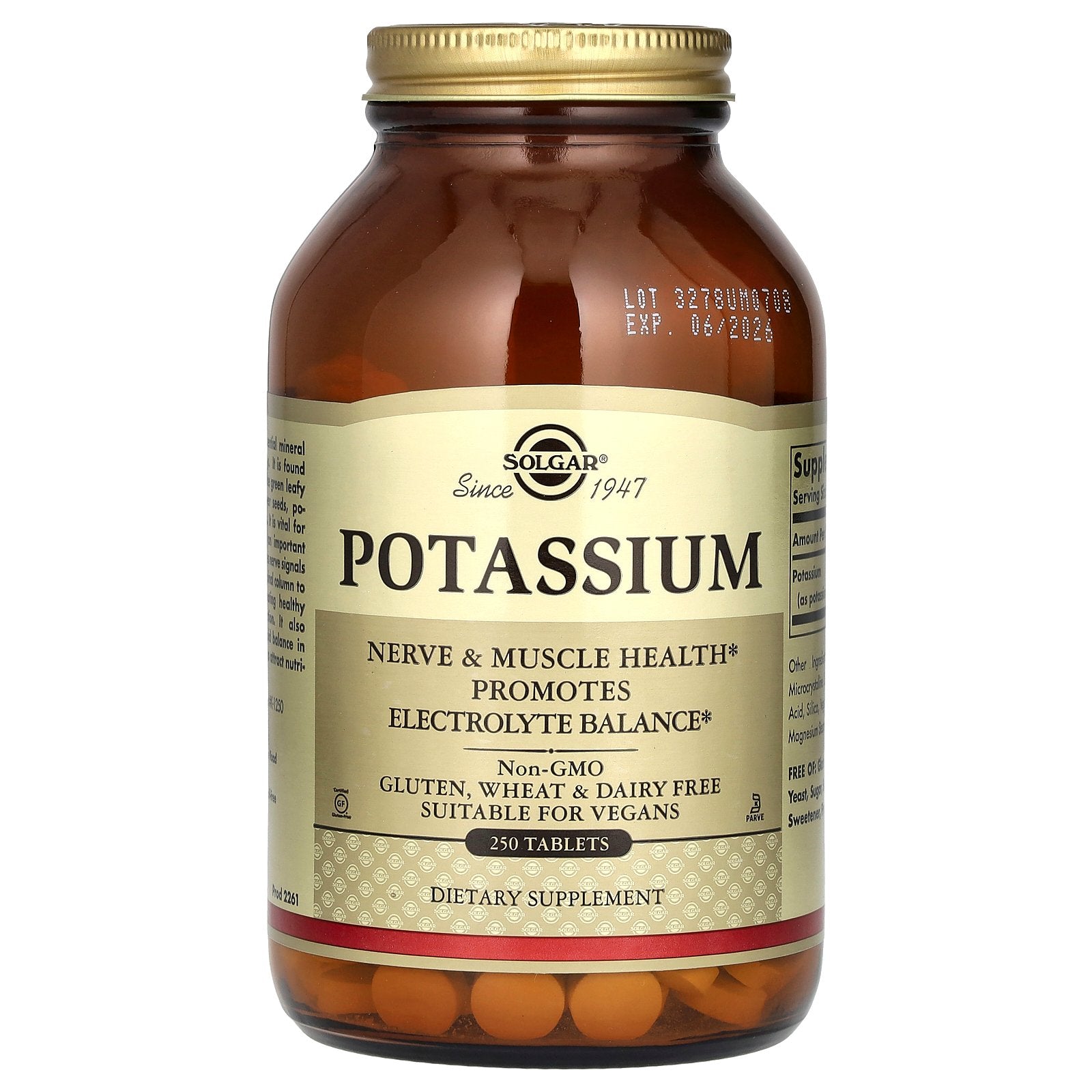 Solgar, Potassium, 250 Tablets (99 mg per Tablet)