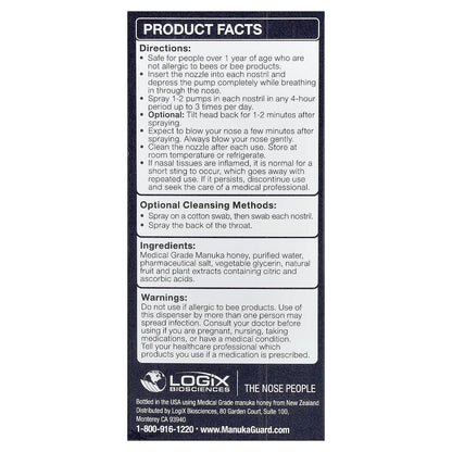 ManukaGuard, Medical Grade Manuka, Deep Nasal Cleanse Nasal Spray, 0.65 fl oz ( 20 ml)