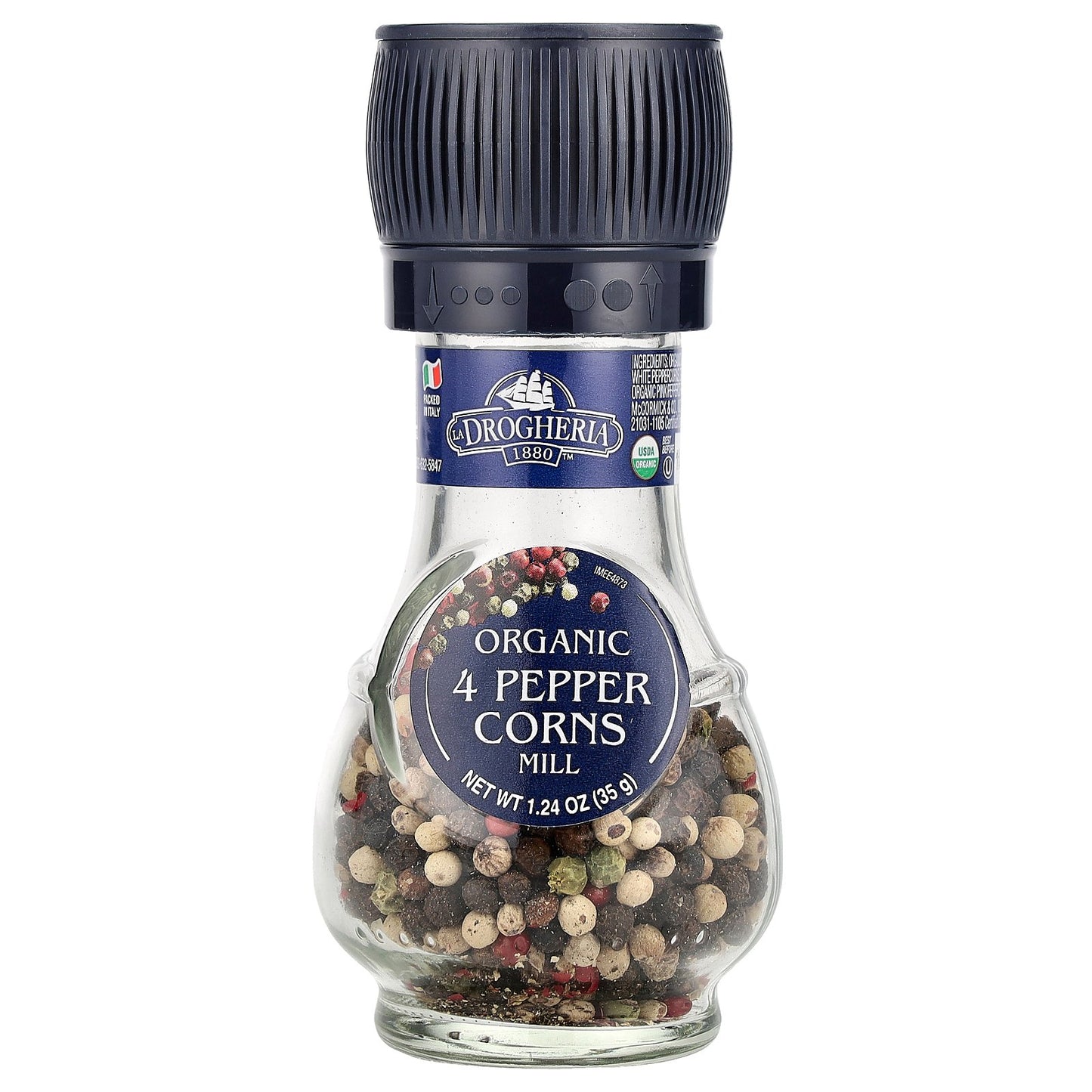 Drogheria & Alimentari, Organic 4 Peppercorns Mill, 1.24 oz (35 g)