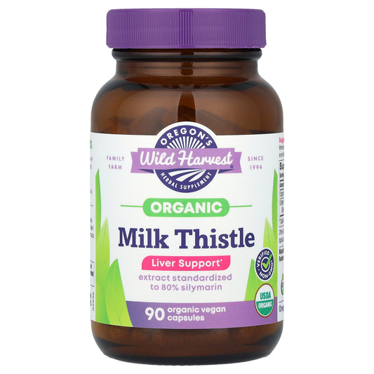 Oregon's Wild Harvest, Organic Milk Thistle, 90 Organic Vegan Capsules