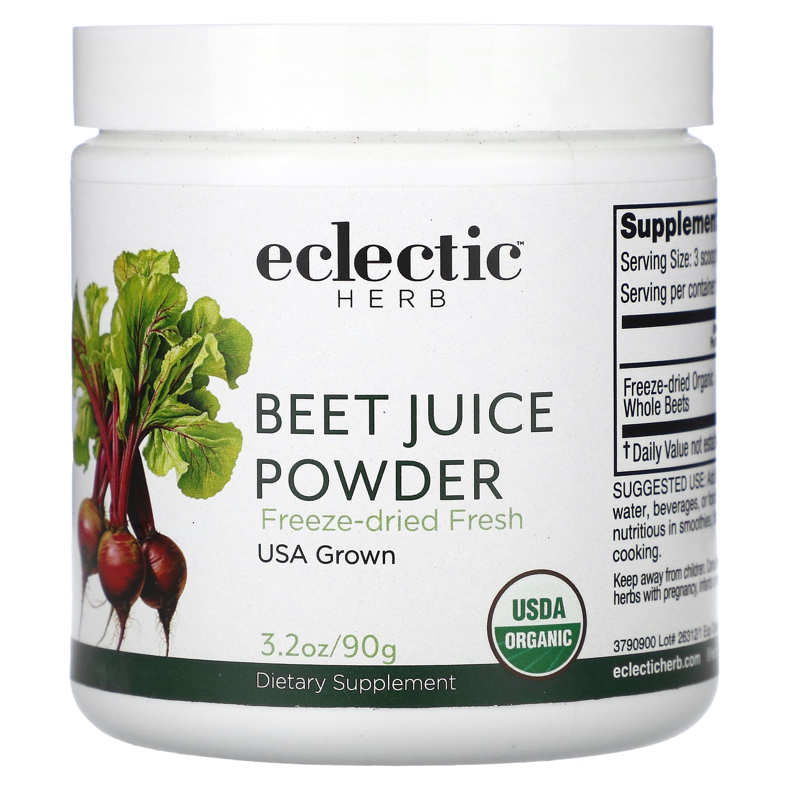 Eclectic Herb, Beet Juice Powder, 3.2 oz (90 g)