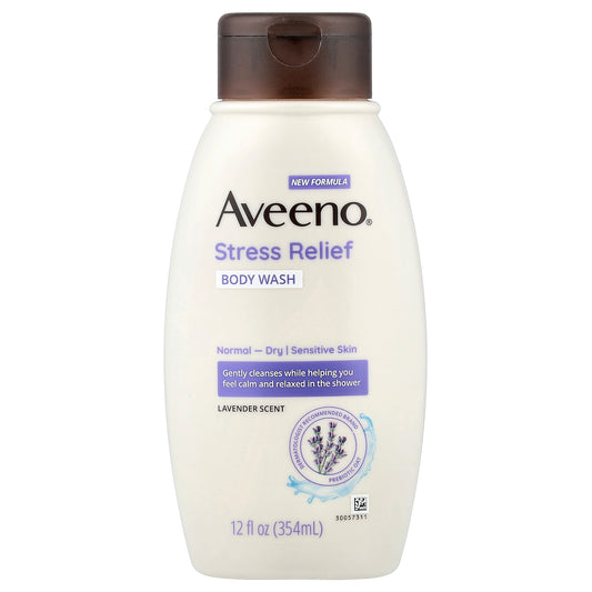Aveeno, Stress Relief Body Wash, For Normal to Dry Skin, Lavender, 12 fl oz (354 ml)