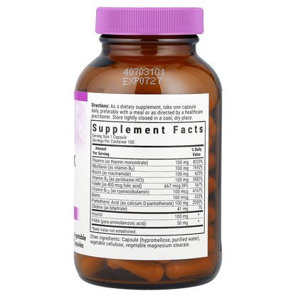 Bluebonnet Nutrition, B-Complex 100, 100 Vegetable Capsules