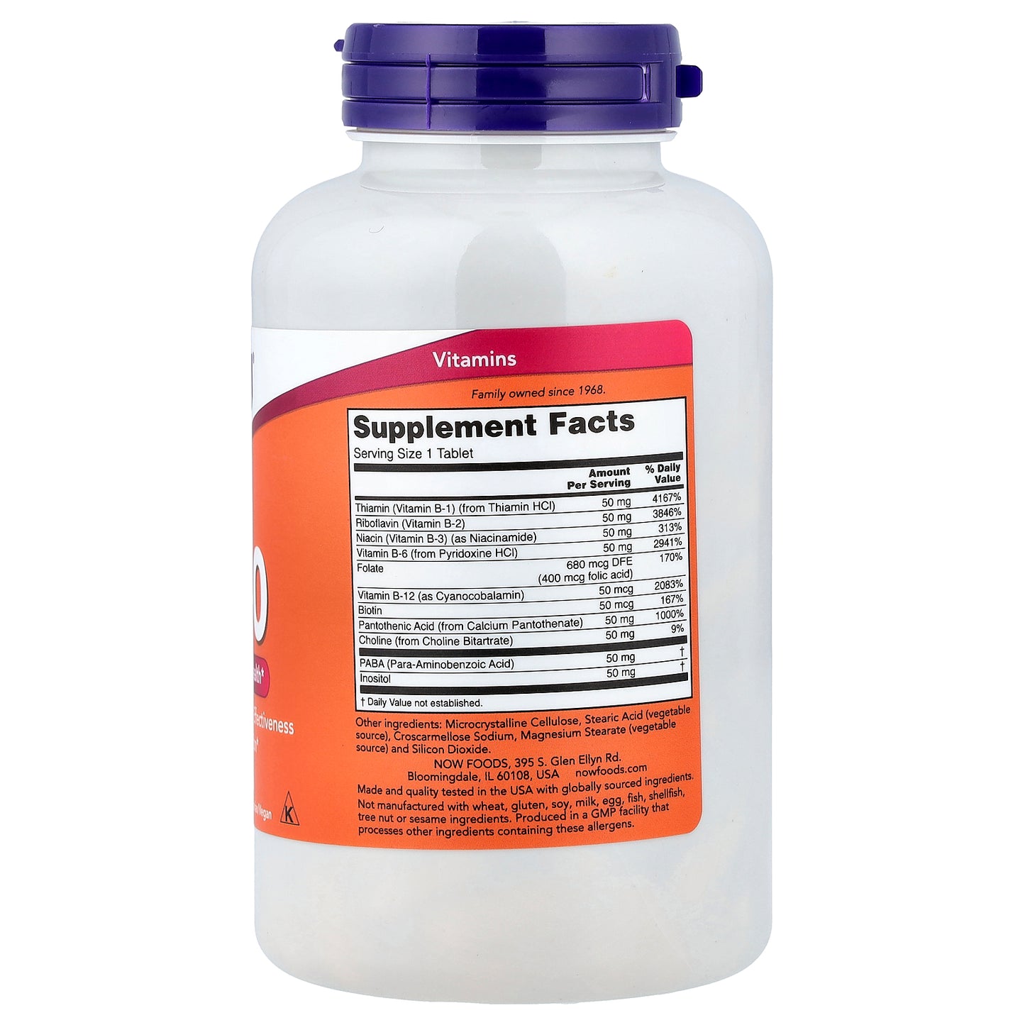 NOW Foods, B-50, 250 Tablets