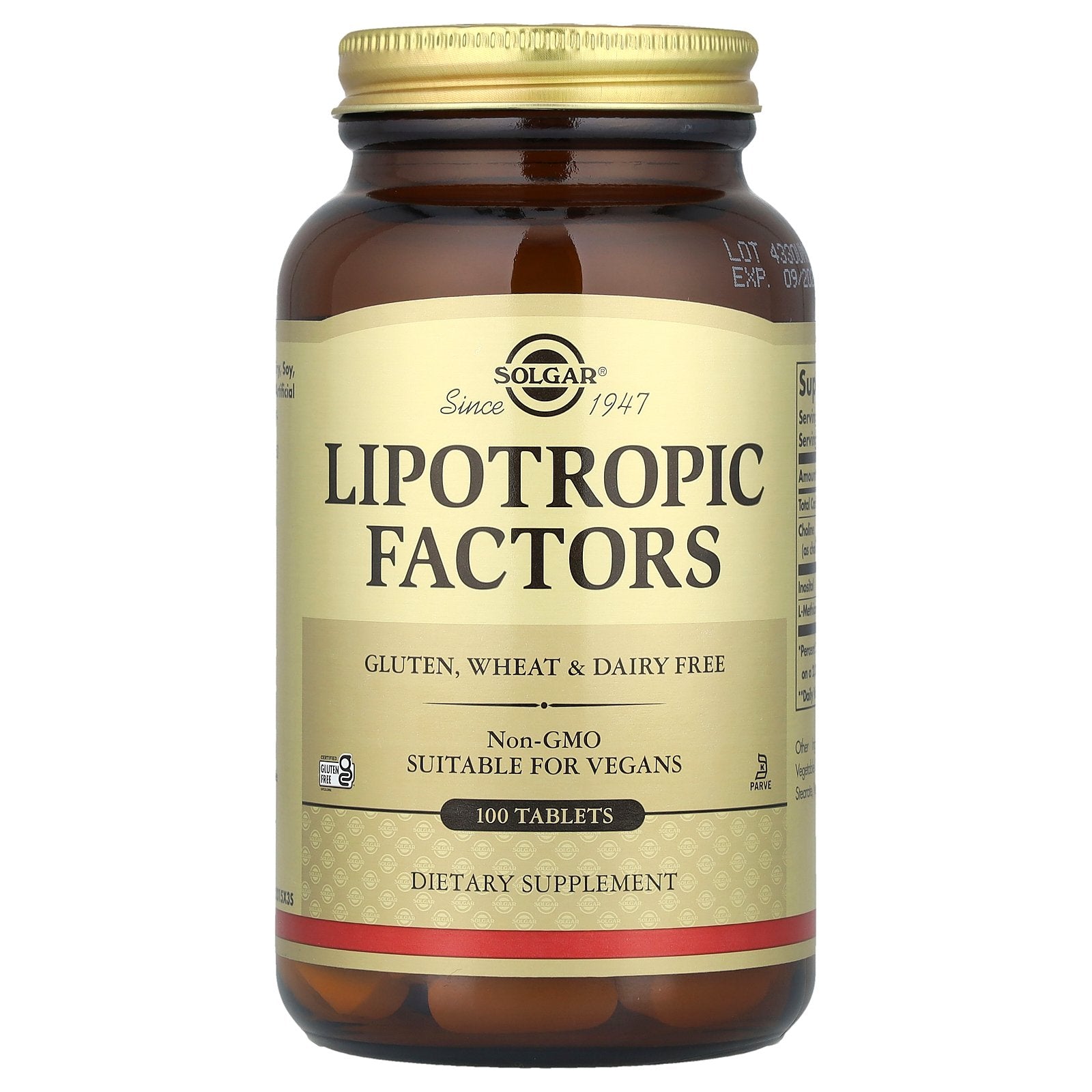 Solgar, Lipotropic Factors, 100 Tablets