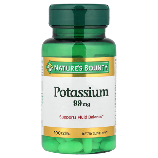 Nature's Bounty, Potassium, 99 mg, 100 Caplets