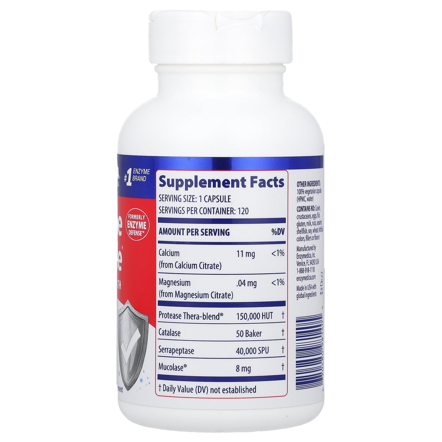 Enzymedica, Immune Defense®, Regular Strength, 120 Capsules