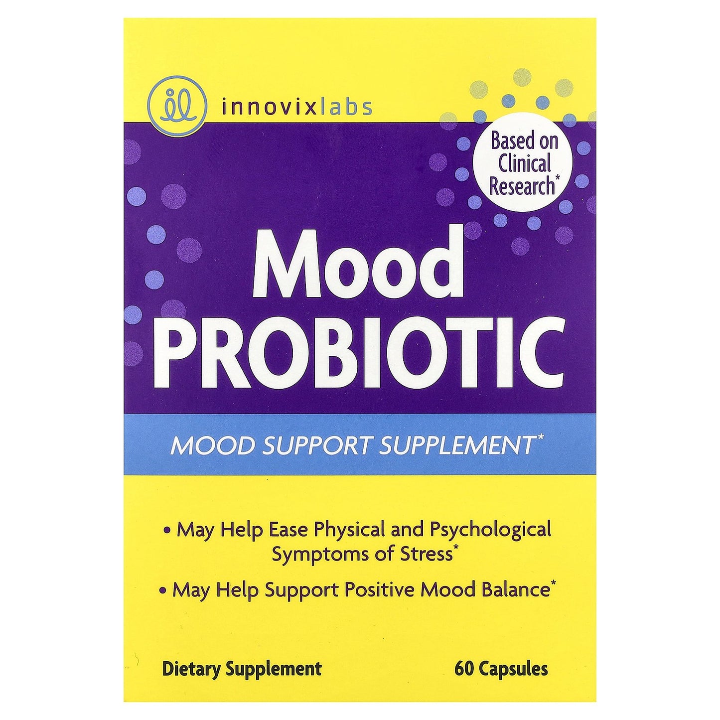 InnovixLabs, Mood Probiotic, 60 Capsules