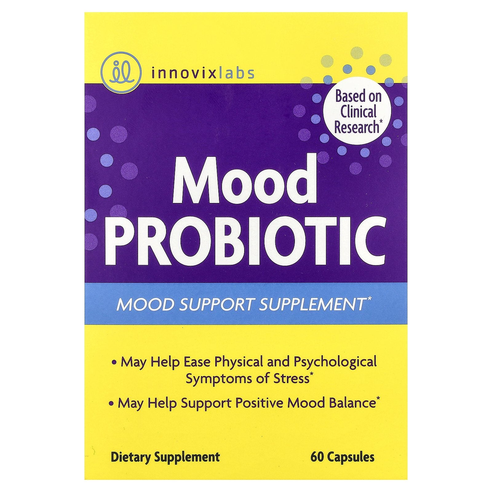 InnovixLabs, Mood Probiotic, 60 Capsules