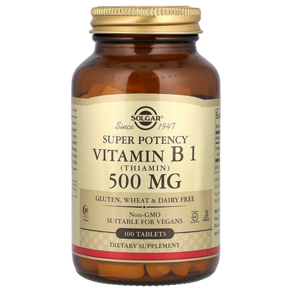 Solgar, Vitamin B1, 500 mg, 100 Tablets