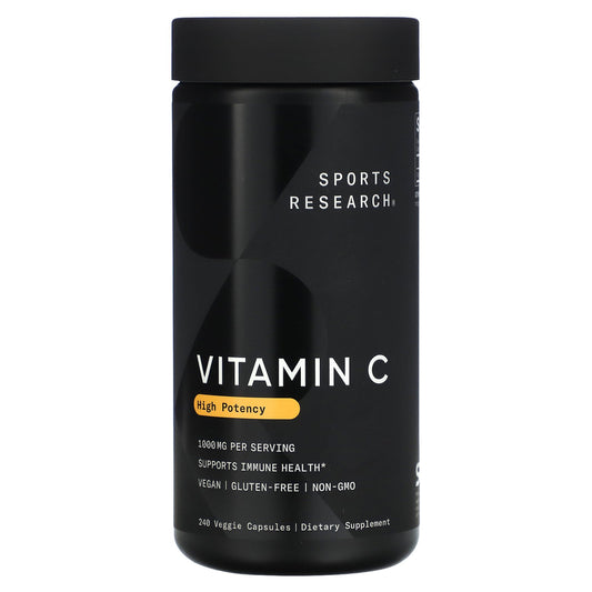 Sports Research, High Potency Vitamin C, 1,000 mg, 240 Veggie Capsules