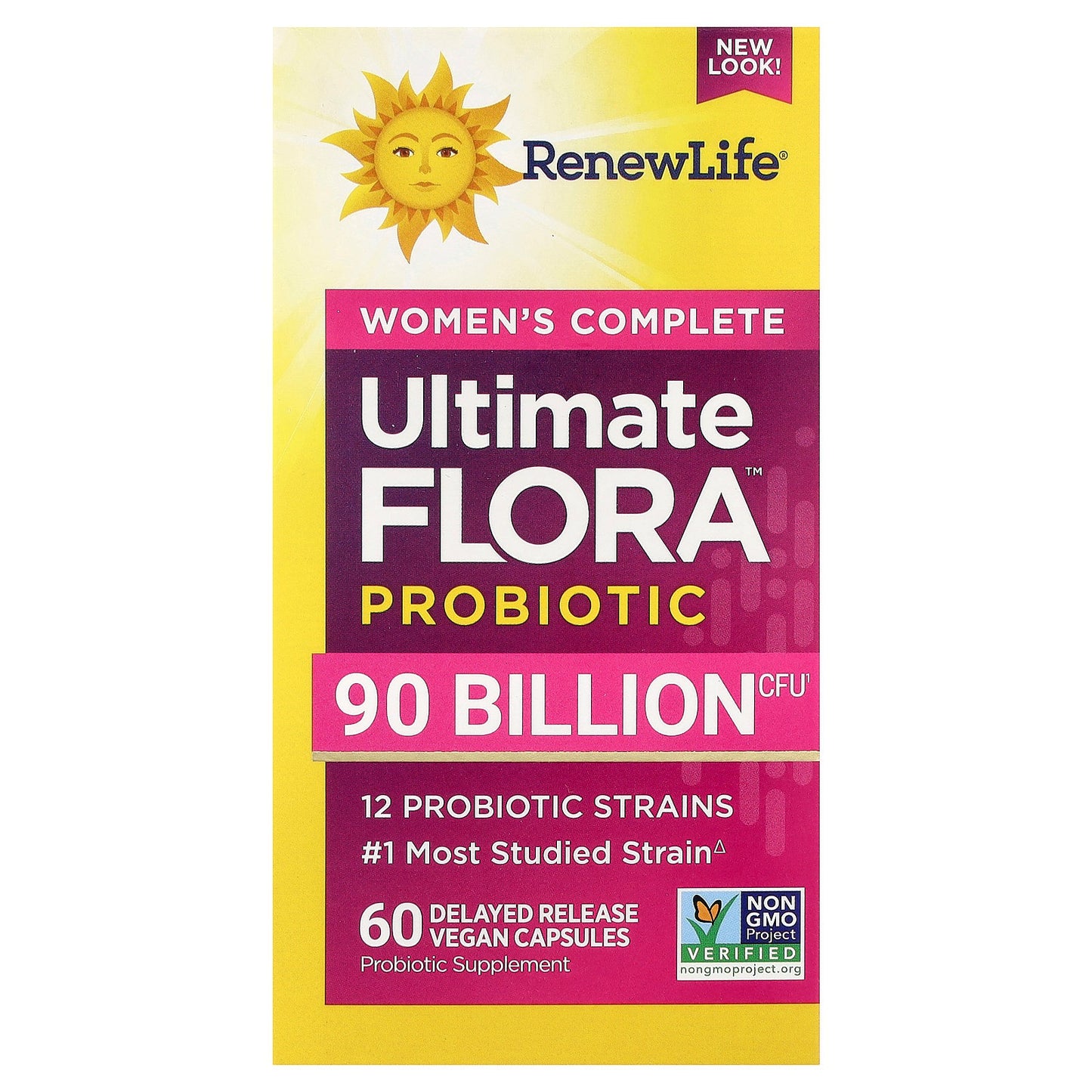 Renew Life, Women's Complete, Ultimate Flora™ Probiotic, 90 Billion CFU, 60 Delayed Release Vegan Capsules