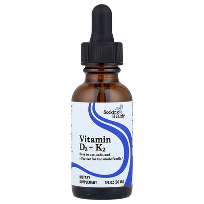 Seeking Health, Vitamin D3 + K2 Drops, 1 fl oz (30 ml)