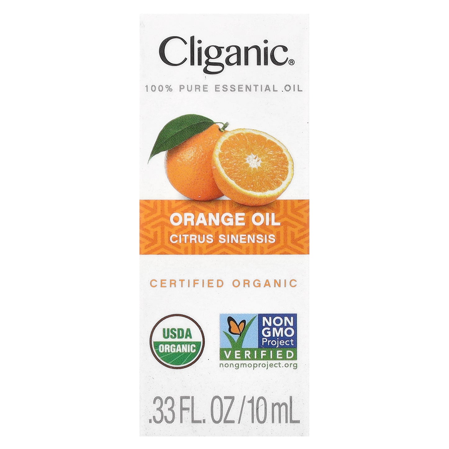 Cliganic, 100% Pure Essential Oil, Orange Oil, 0.33 fl oz (10 ml)